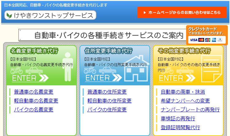 ナンバー変更代行 静岡市での静岡ナンバー普通自動車の名義変更（移転登録）代行手続き
